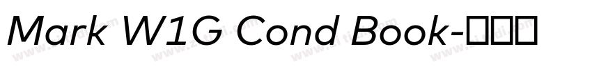 Mark W1G Cond Book字体转换